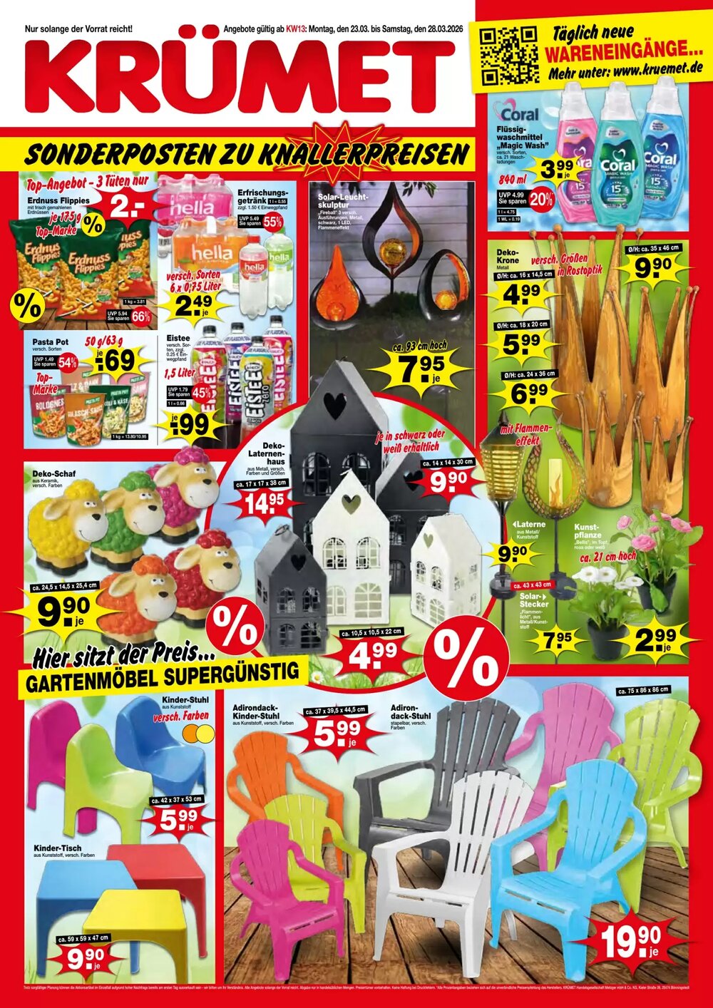 Krümet Sonderposten Prospekt (ab 23.03.2026) zum Blättern - Seite 1