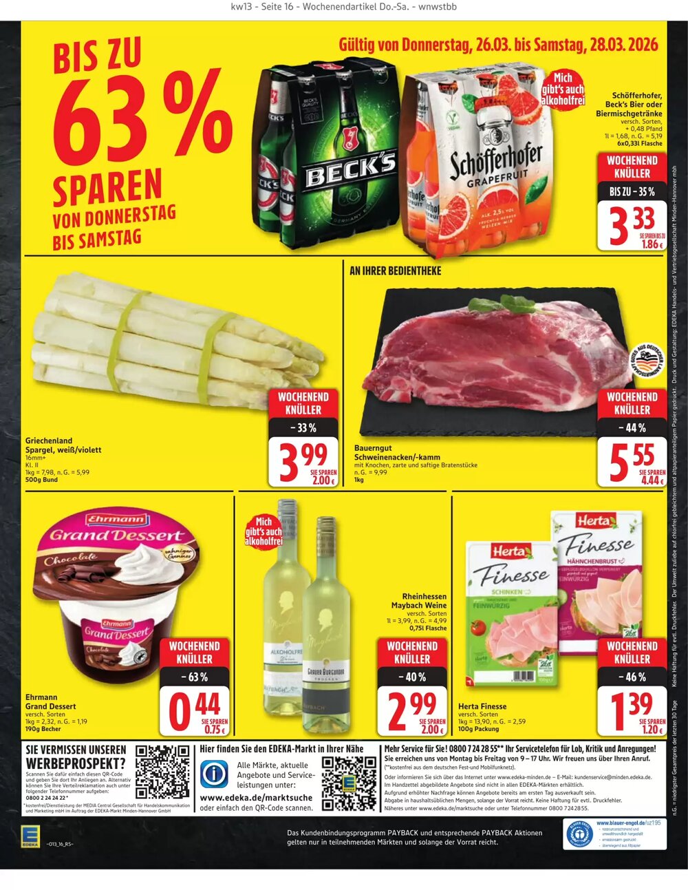 Edeka Aktiv Markt Prospekt (ab 23.03.2026) zum Blättern - Seite 16