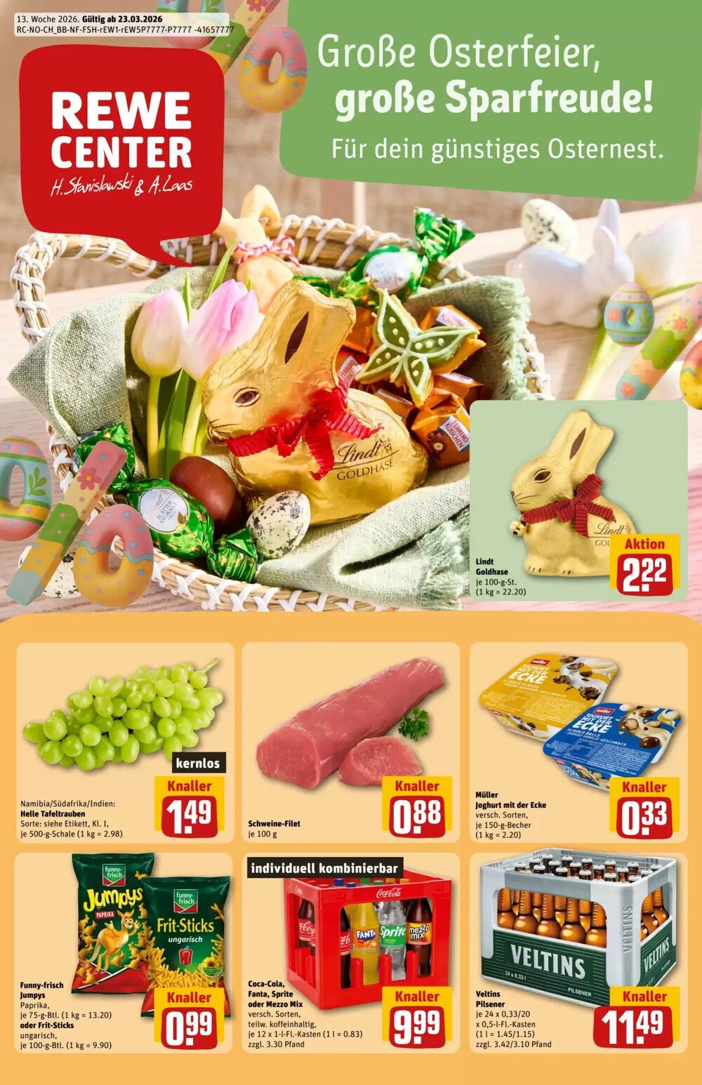 REWE Center Prospekt (ab 23.03.2026) zum Blättern - Seite 1