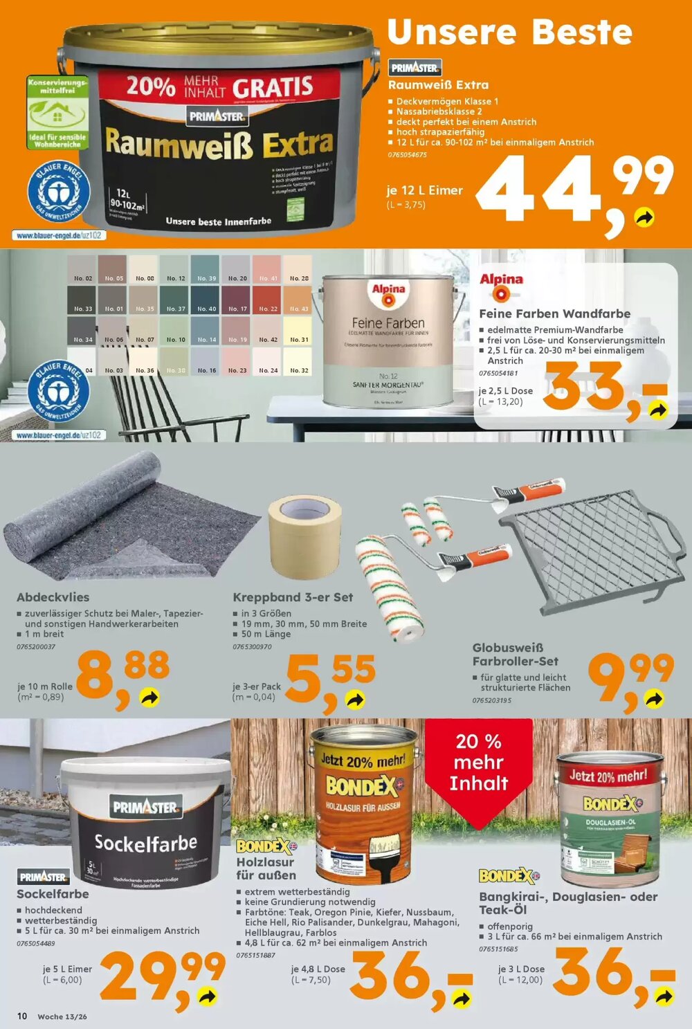 Globus Baumarkt Prospekt (ab 23.03.2026) zum Blättern - Seite 10