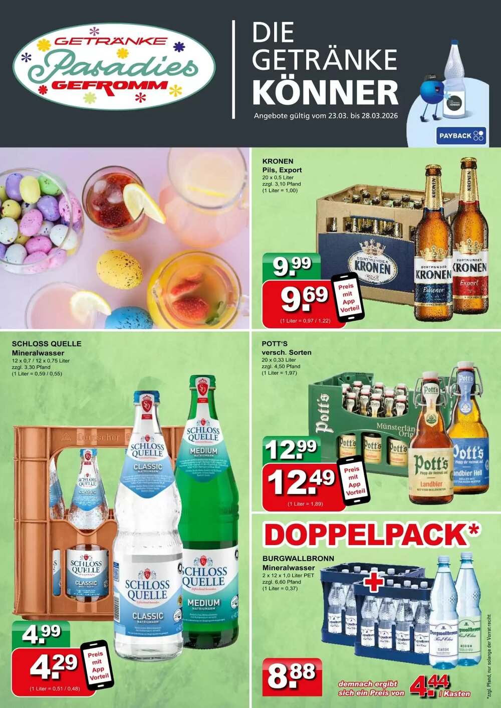 Getränkeparadies Gefromm Prospekt (ab 23.03.2026) zum Blättern - Seite 1