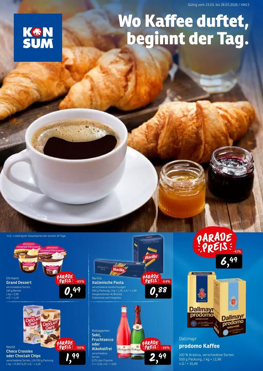 KONSUM Prospekt (ab 23.03.2026) zum Blättern - Seite 1