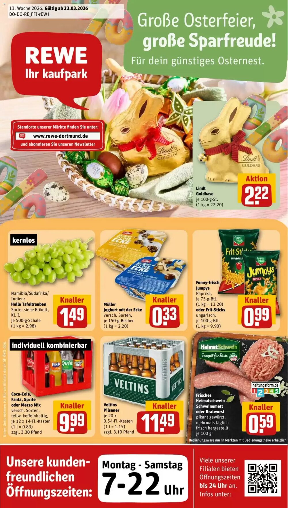 REWE Kaufpark Prospekt (ab 23.03.2026) zum Blättern - Seite 1
