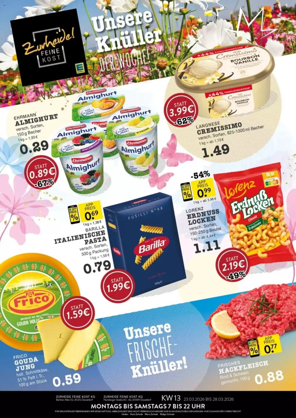 Edeka Zurheide Prospekt (ab 23.03.2026) zum Blättern - Seite 1