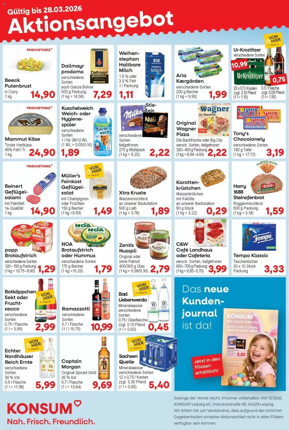 Konsum Leipzig Prospekt (ab 23.03.2026) zum Blättern - Seite 1