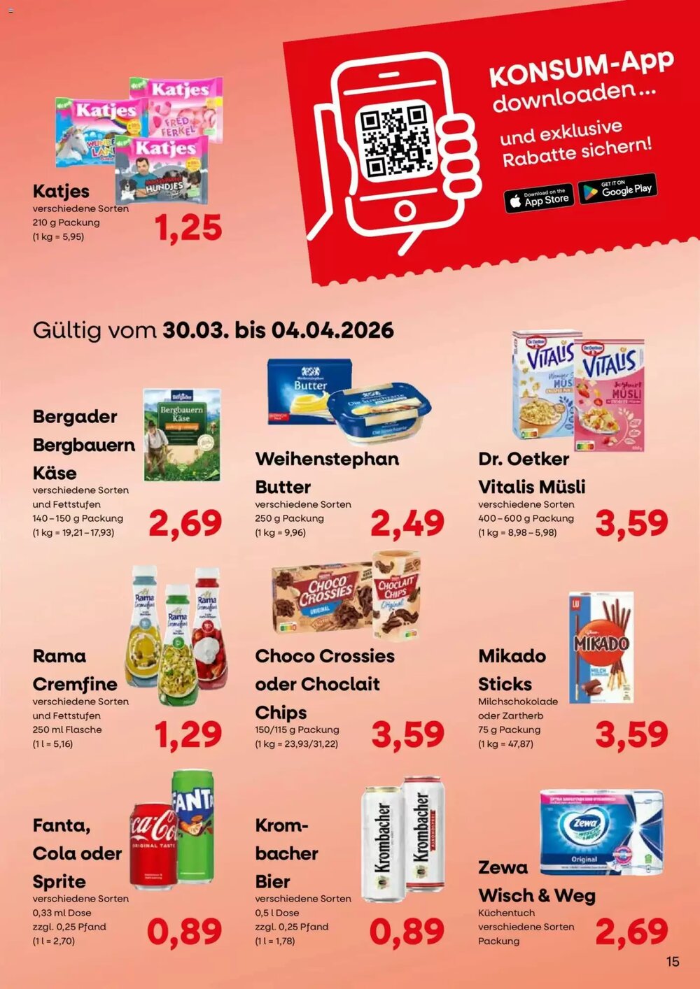 Konsum Leipzig Prospekt (ab 23.03.2026) zum Blättern - Seite 15