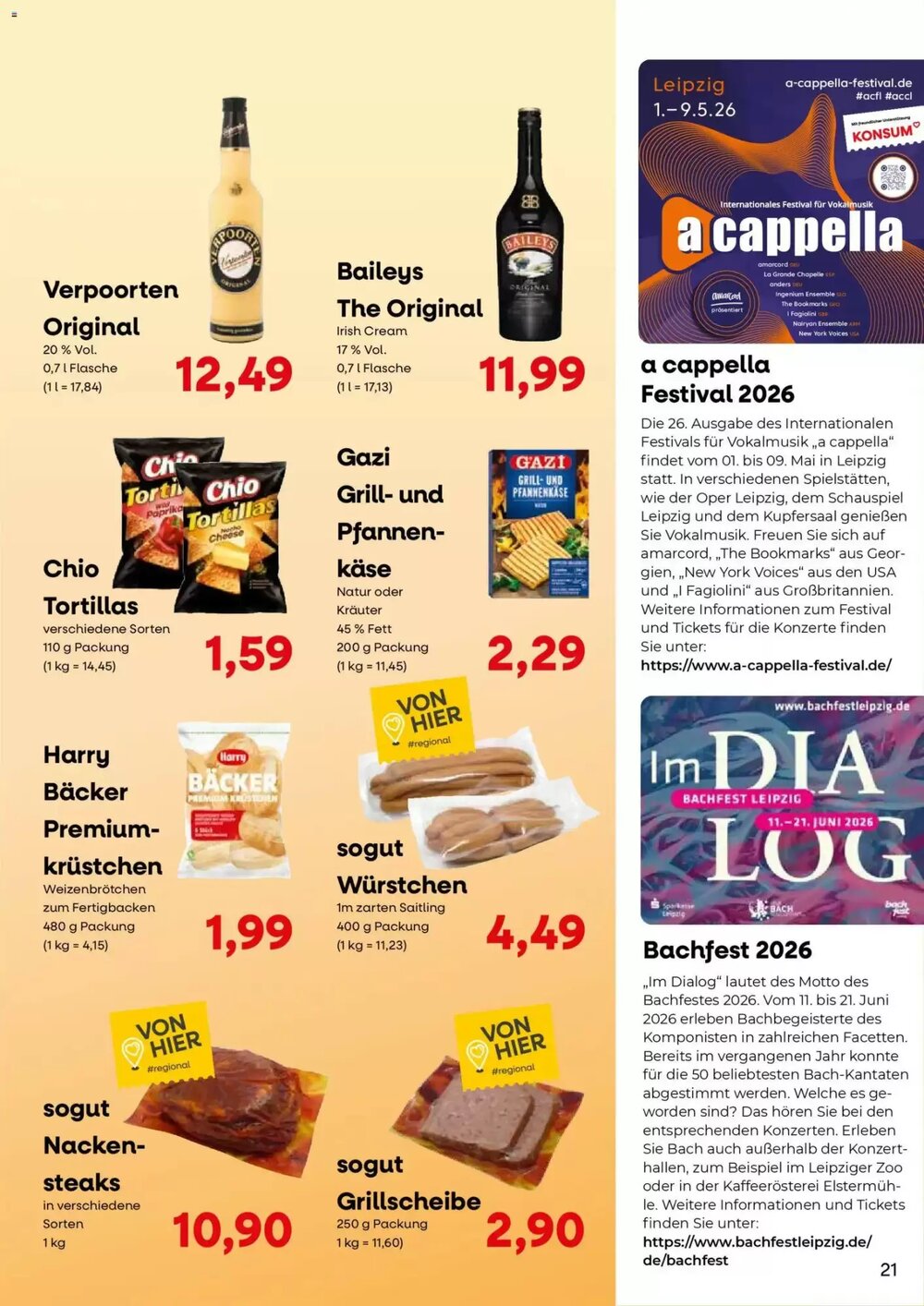 Konsum Leipzig Prospekt (ab 23.03.2026) zum Blättern - Seite 21
