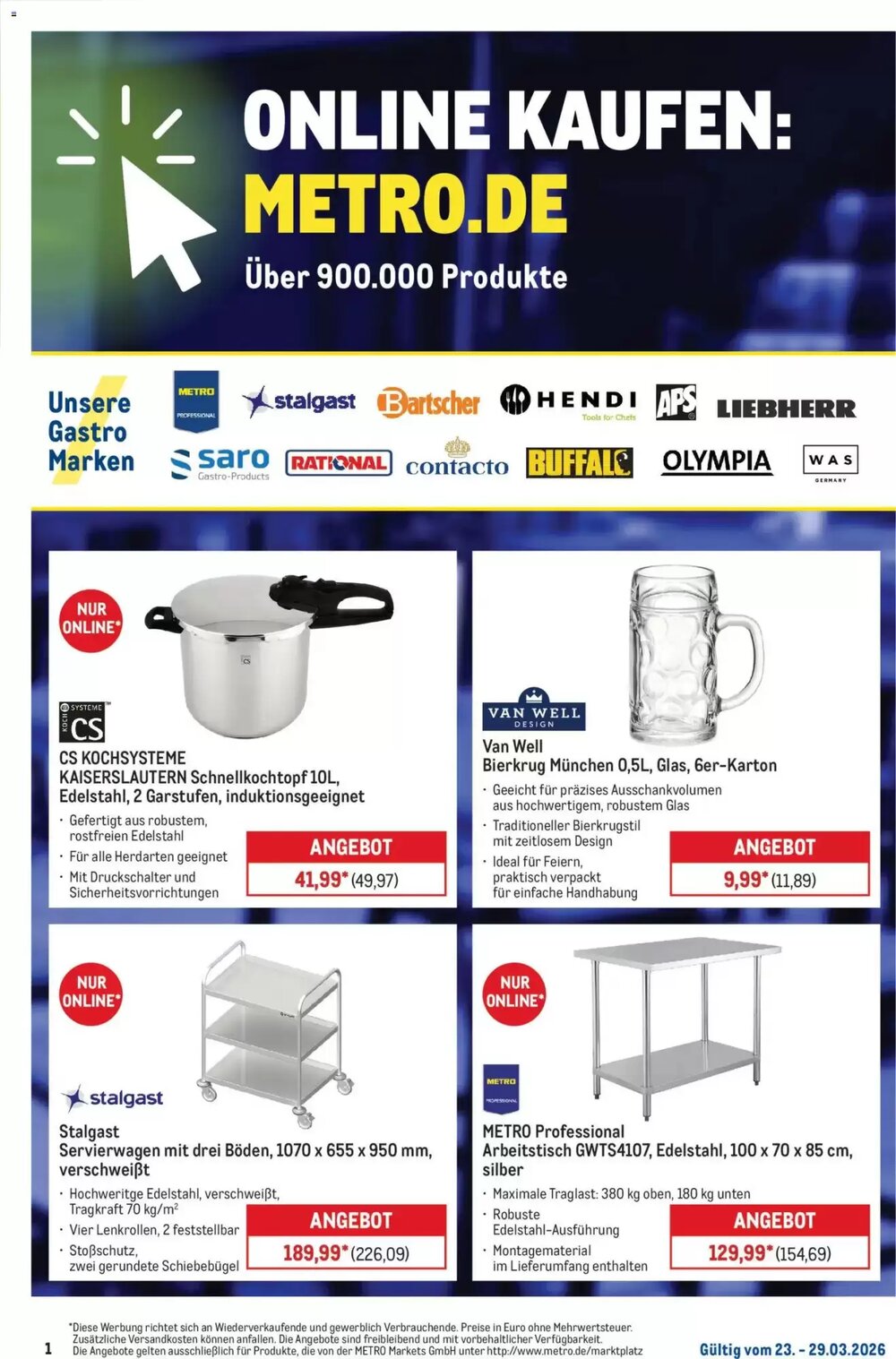 METRO Prospekt (ab 23.03.2026) zum Blättern - Seite 1