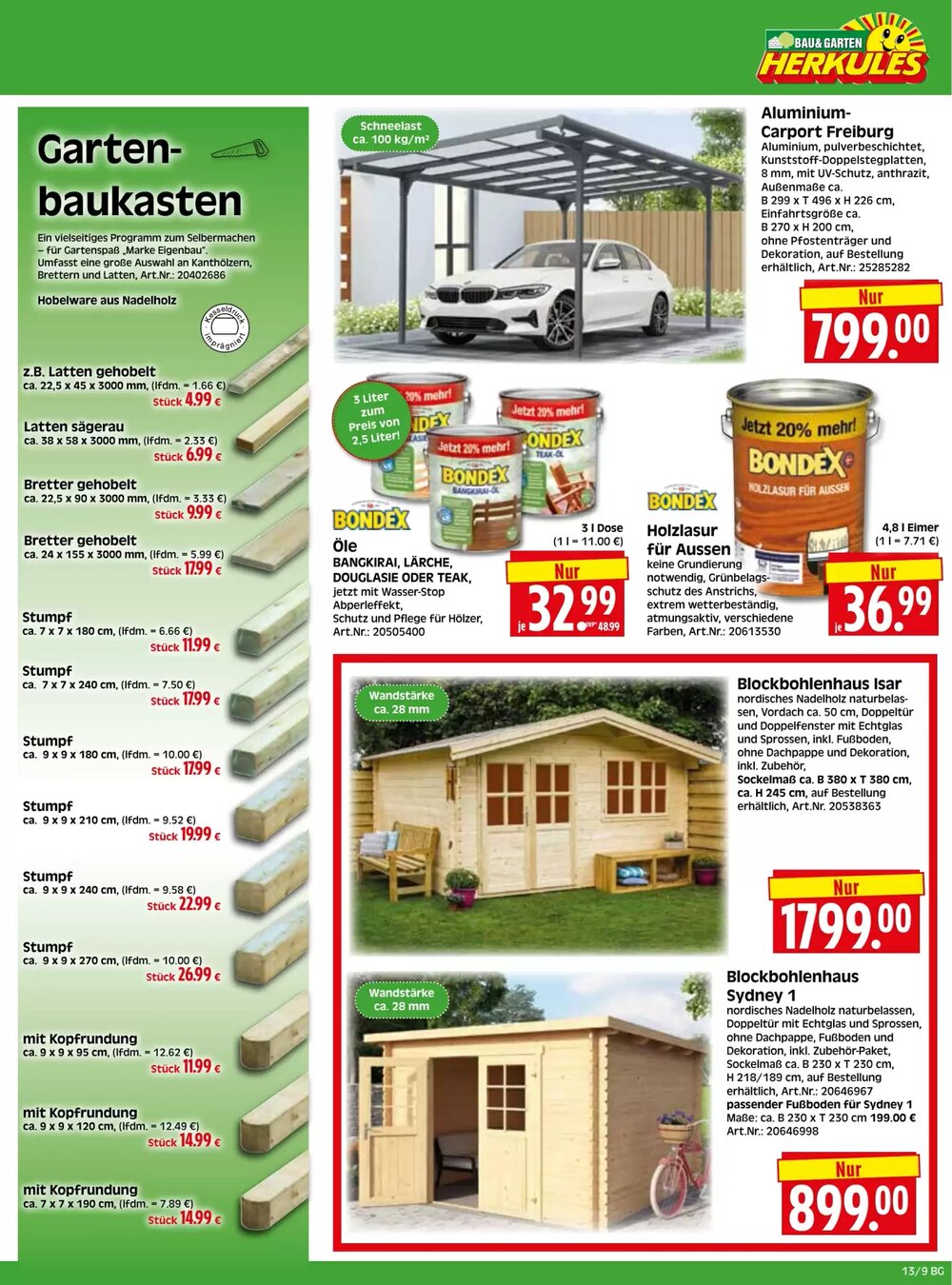 Herkules Baumarkt Prospekt (ab 23.03.2026) zum Blättern - Seite 9