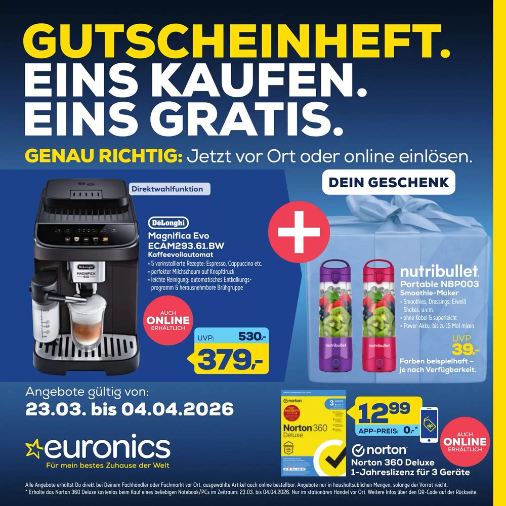 Euronics Prospekt (ab 23.03.2026) zum Blättern - Seite 1