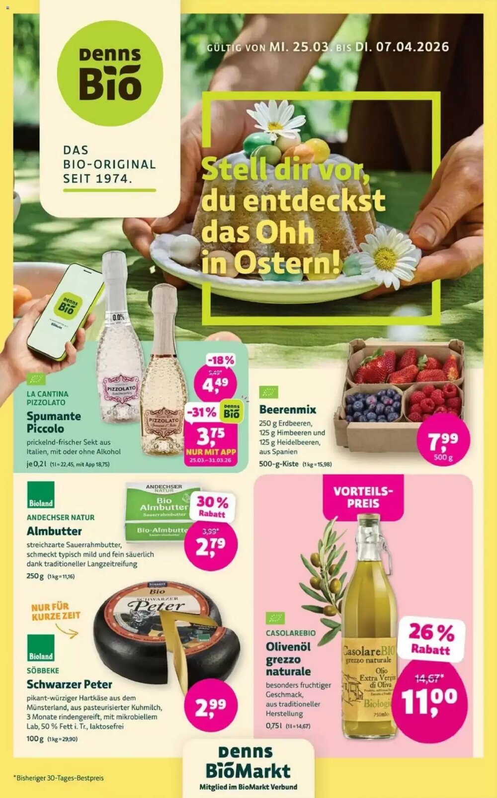 Denns BioMarkt Prospekt (ab 25.03.2026) zum Blättern - Seite 1