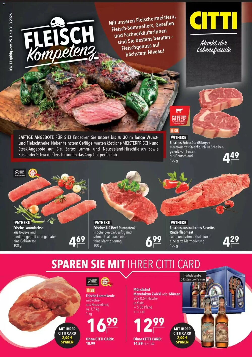 CITTI Markt Prospekt (ab 25.03.2026) zum Blättern - Seite 1