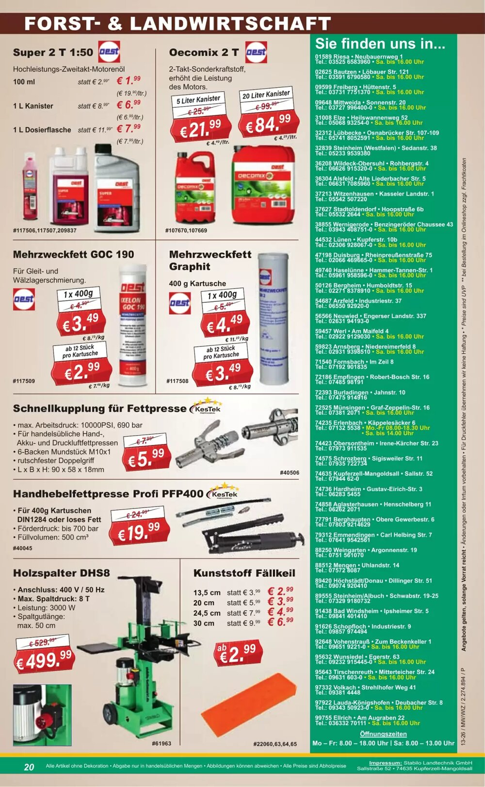 Stabilo Fachmarkt Prospekt (ab 25.03.2026) zum Blättern - Seite 20