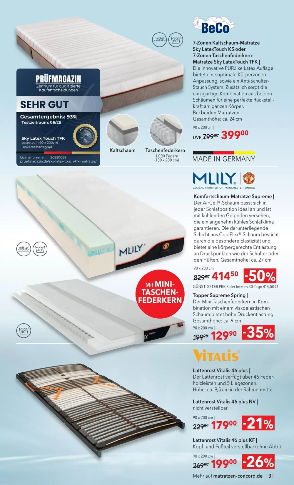 Matratzen Concord Prospekt (ab 25.03.2026) zum Blättern - Seite 3