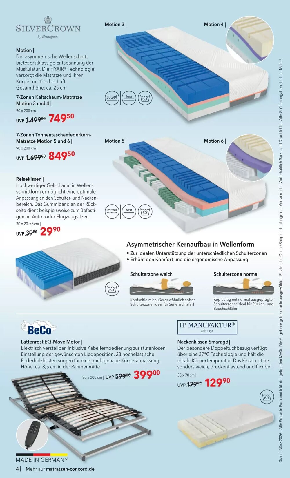 Matratzen Concord Prospekt (ab 25.03.2026) zum Blättern - Seite 4