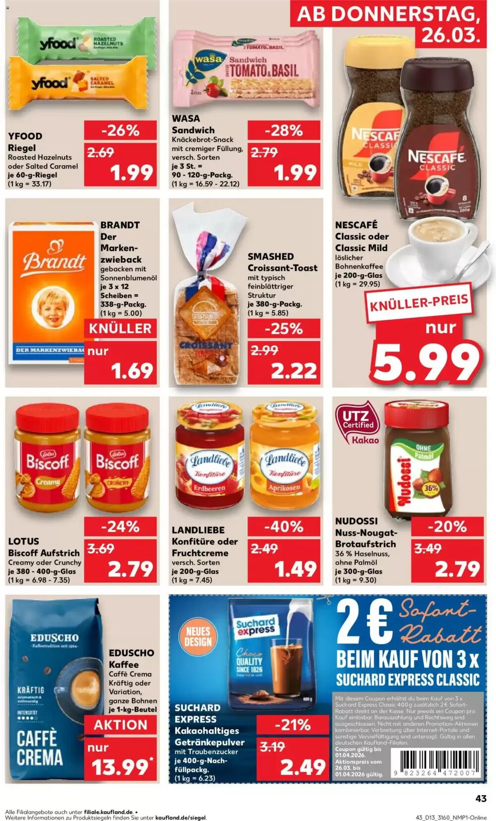 Kaufland Prospekt (ab 26.03.2026) zum Blättern - Seite 43
