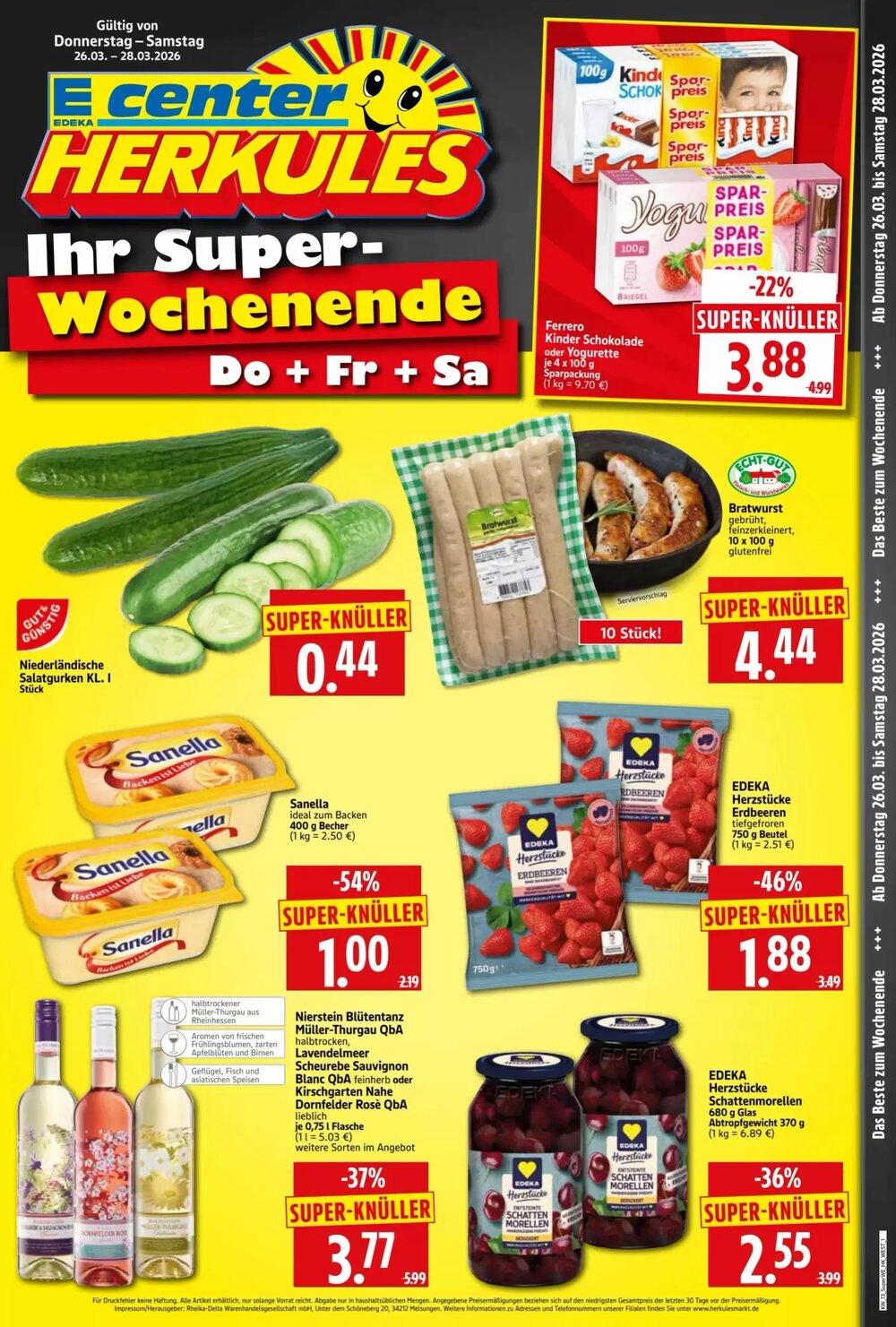 Edeka Herkules Prospekt (ab 26.03.2026) zum Blättern - Seite 1