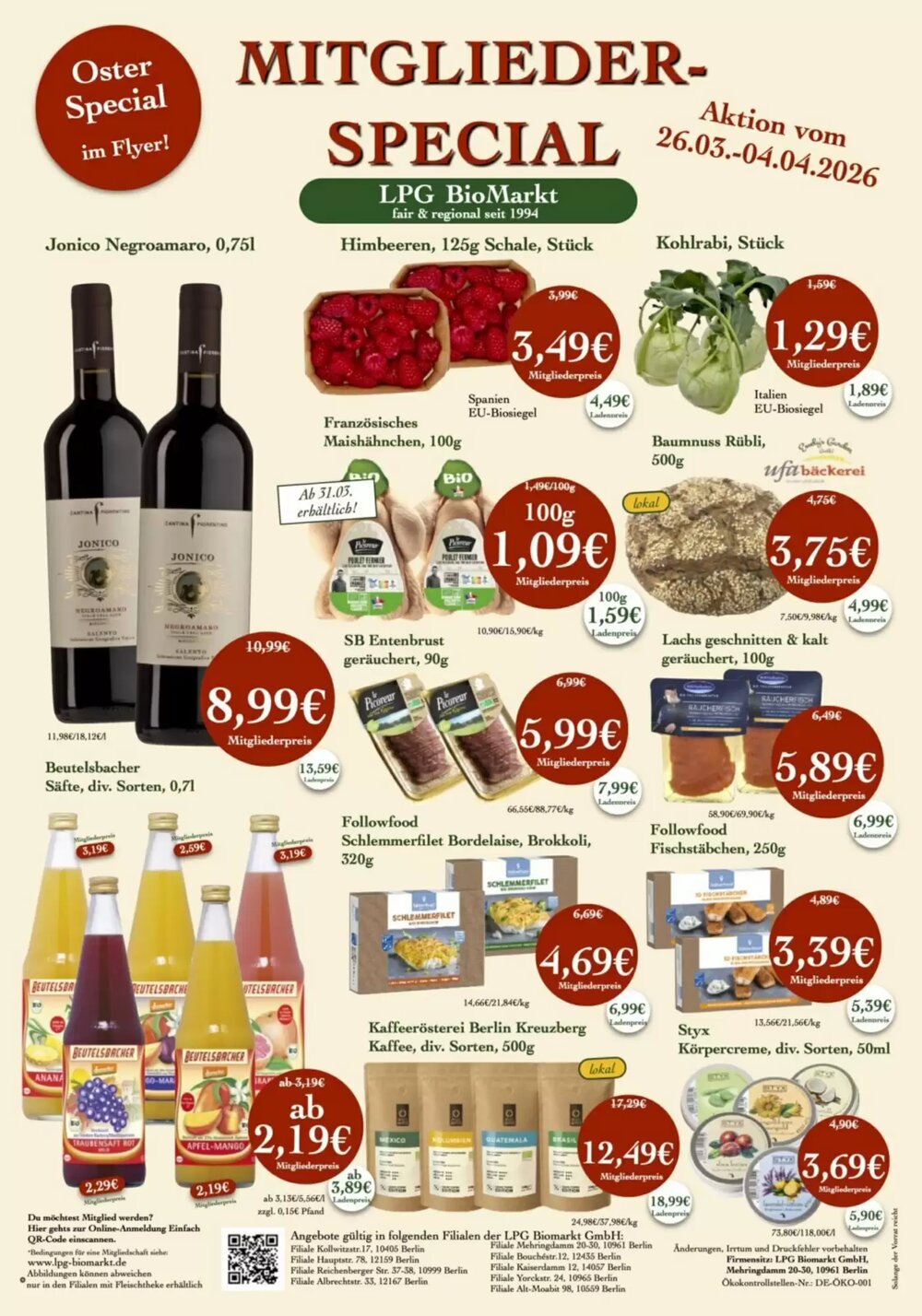 LPG Biomarkt Prospekt (ab 26.03.2026) zum Blättern - Seite 1
