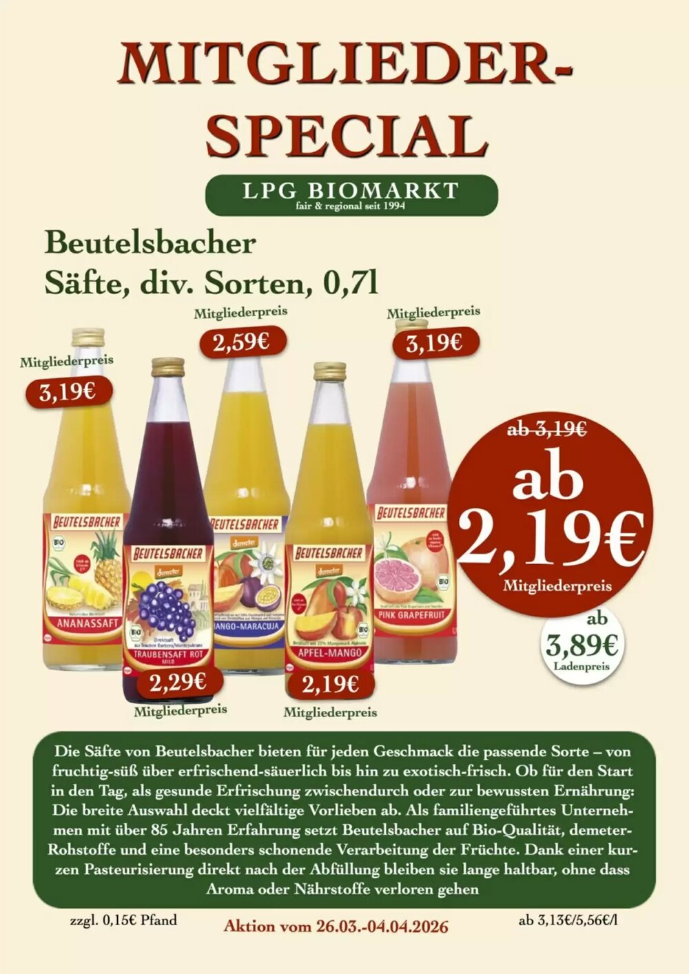 LPG Biomarkt Prospekt (ab 26.03.2026) zum Blättern - Seite 13