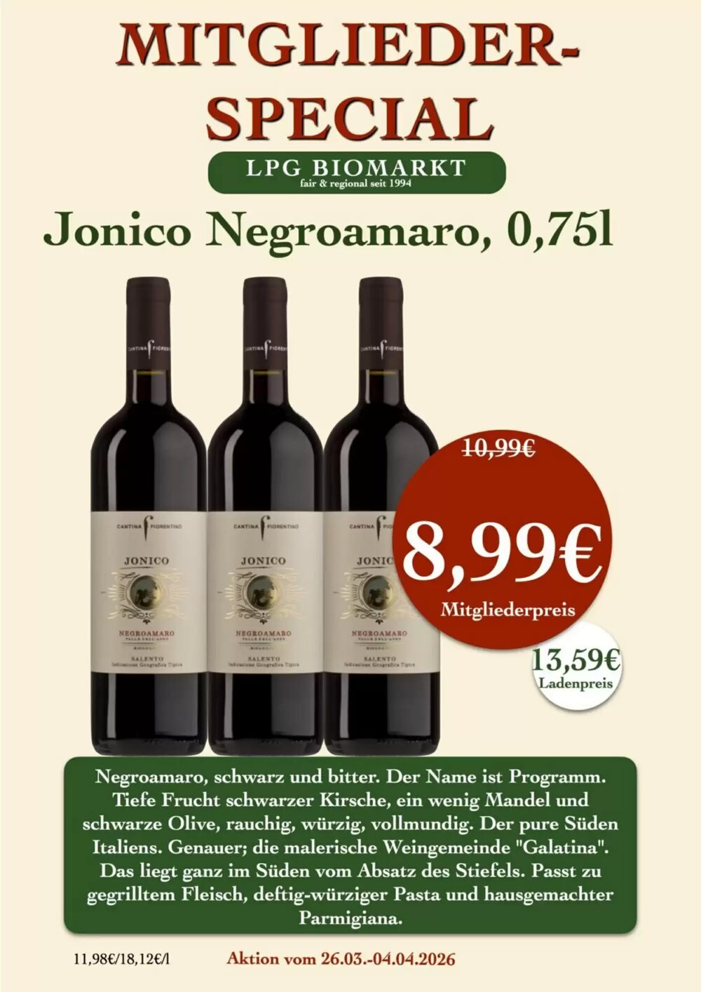 LPG Biomarkt Prospekt (ab 26.03.2026) zum Blättern - Seite 18