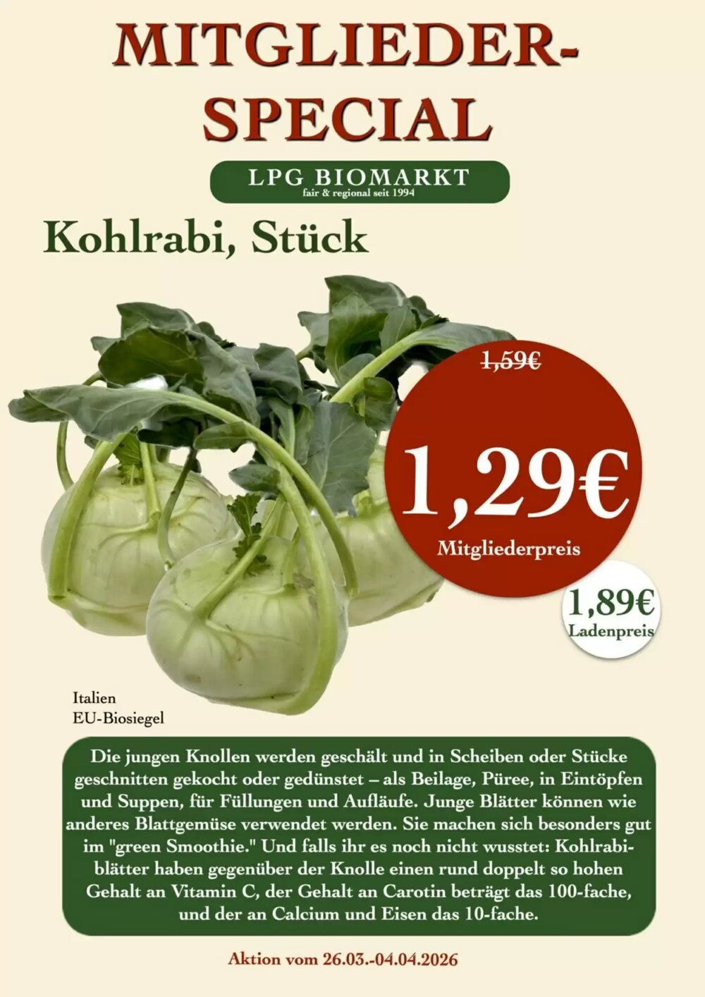 LPG Biomarkt Prospekt (ab 26.03.2026) zum Blättern - Seite 20