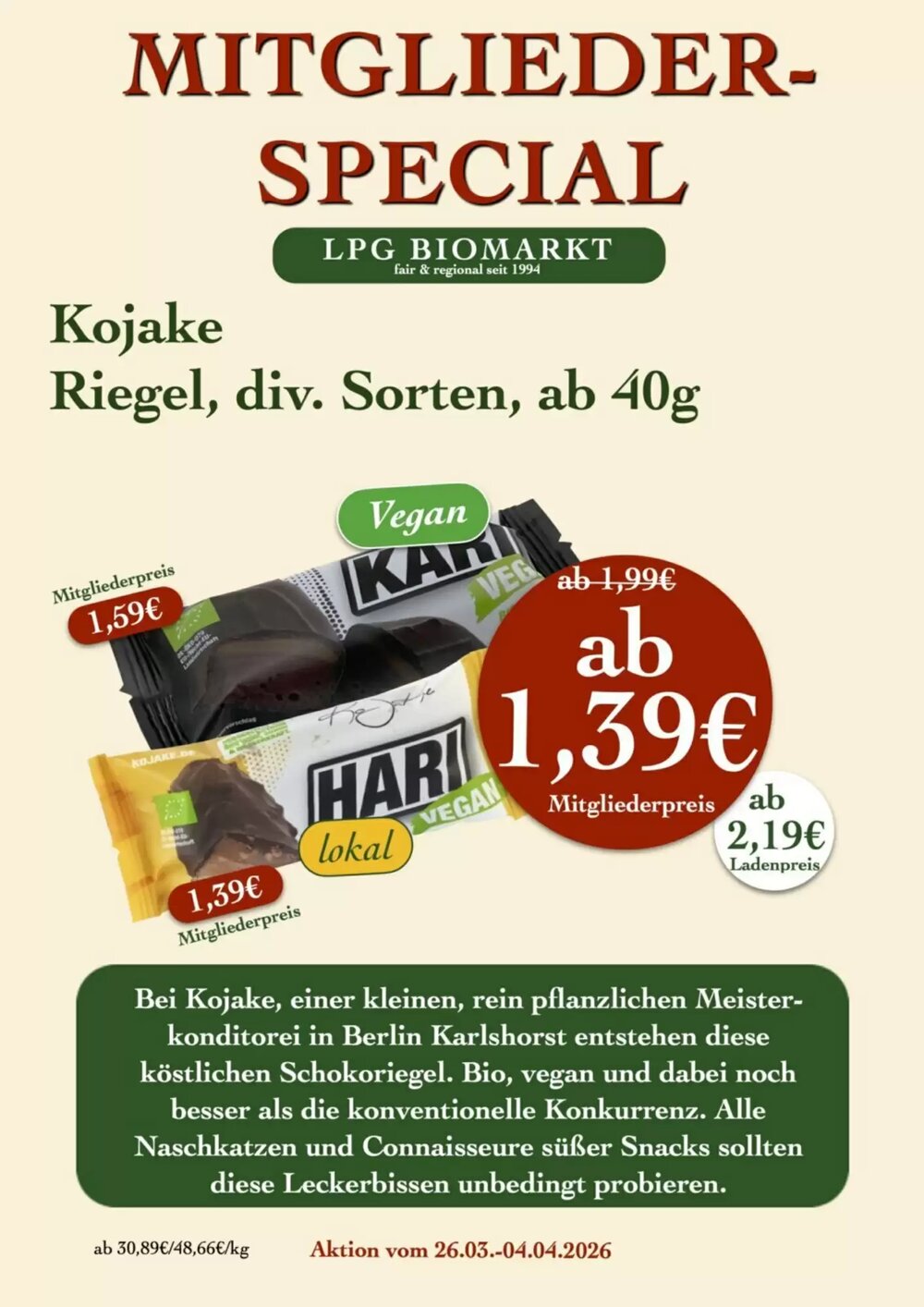 LPG Biomarkt Prospekt (ab 26.03.2026) zum Blättern - Seite 21