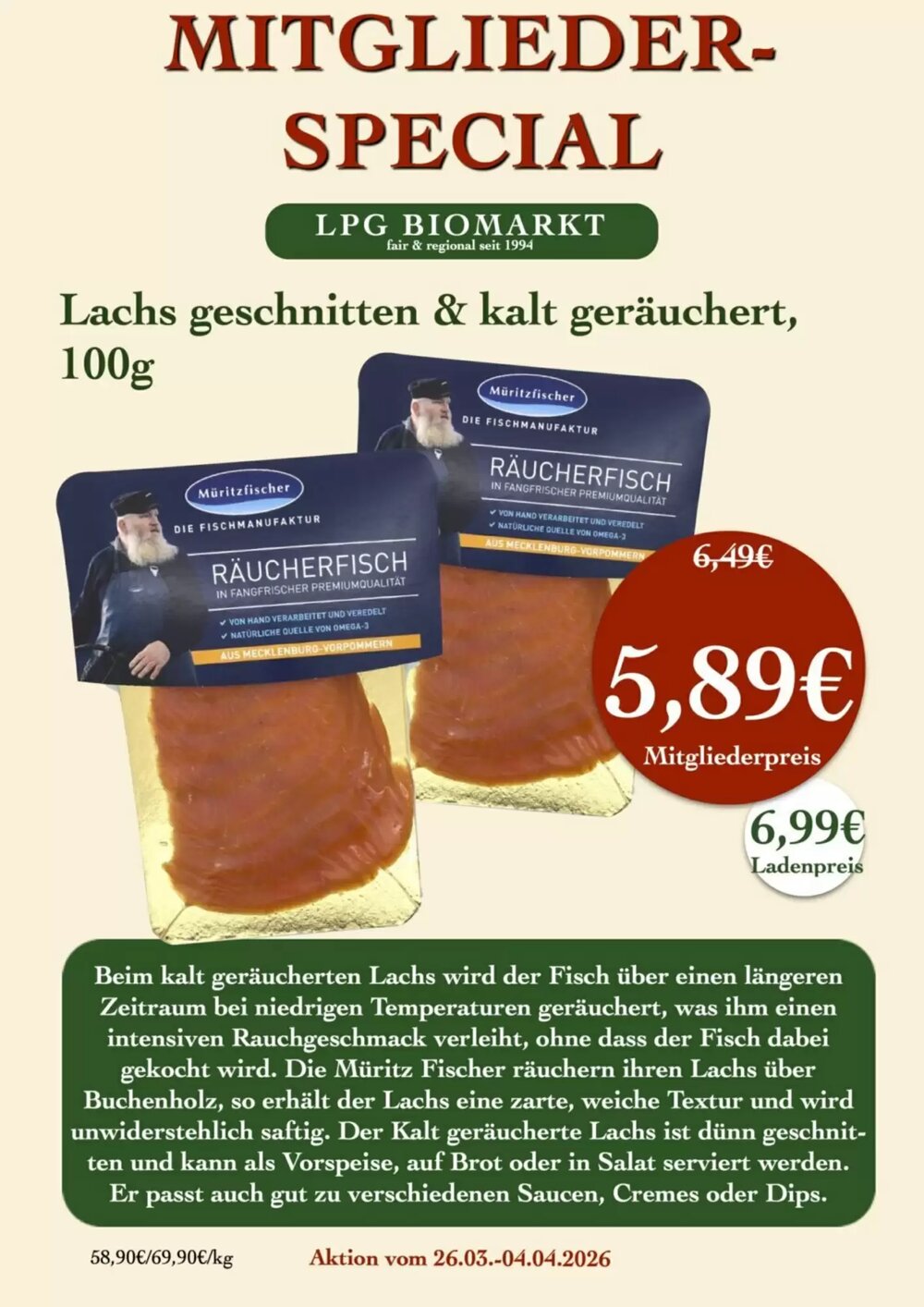 LPG Biomarkt Prospekt (ab 26.03.2026) zum Blättern - Seite 22