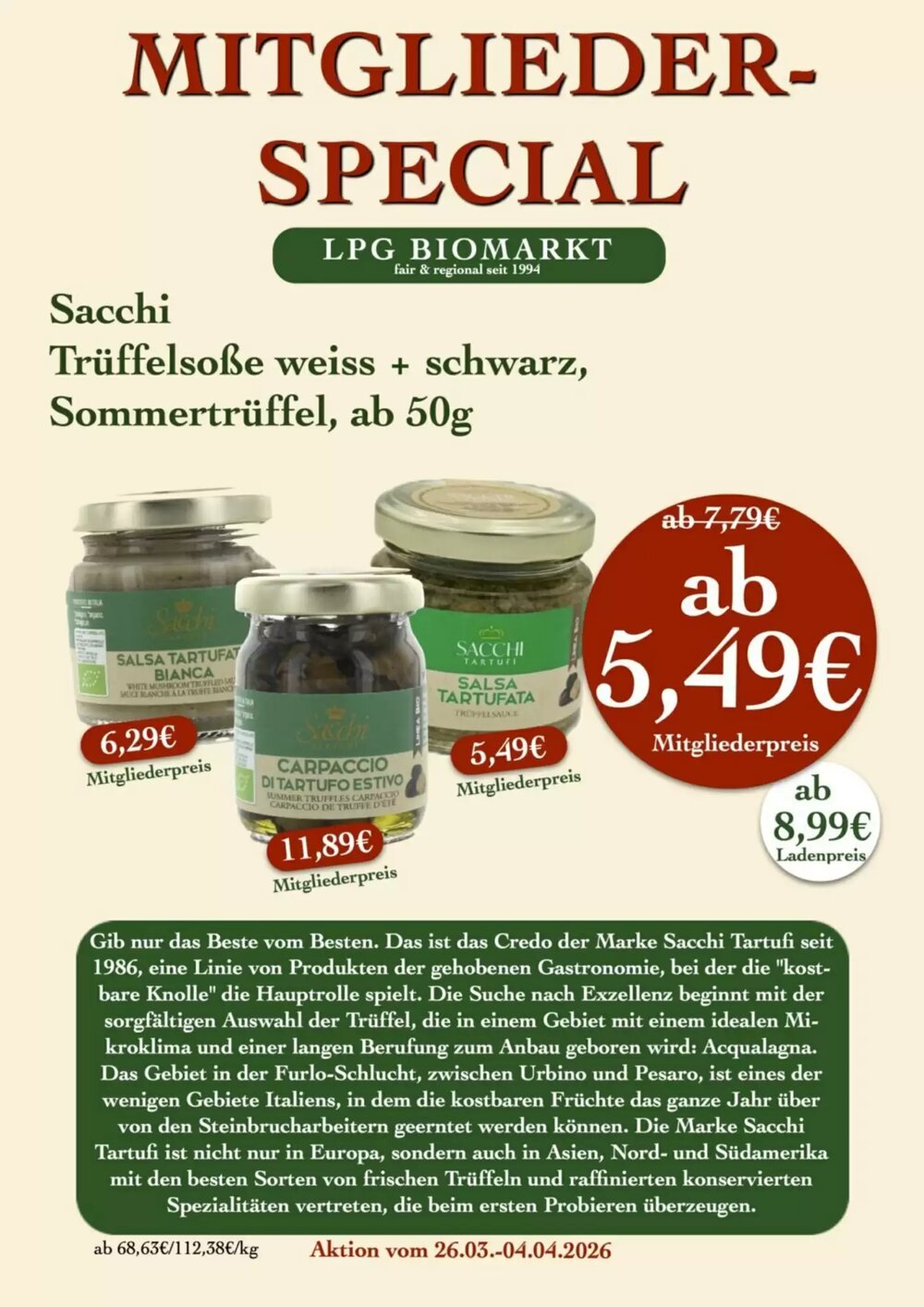LPG Biomarkt Prospekt (ab 26.03.2026) zum Blättern - Seite 26