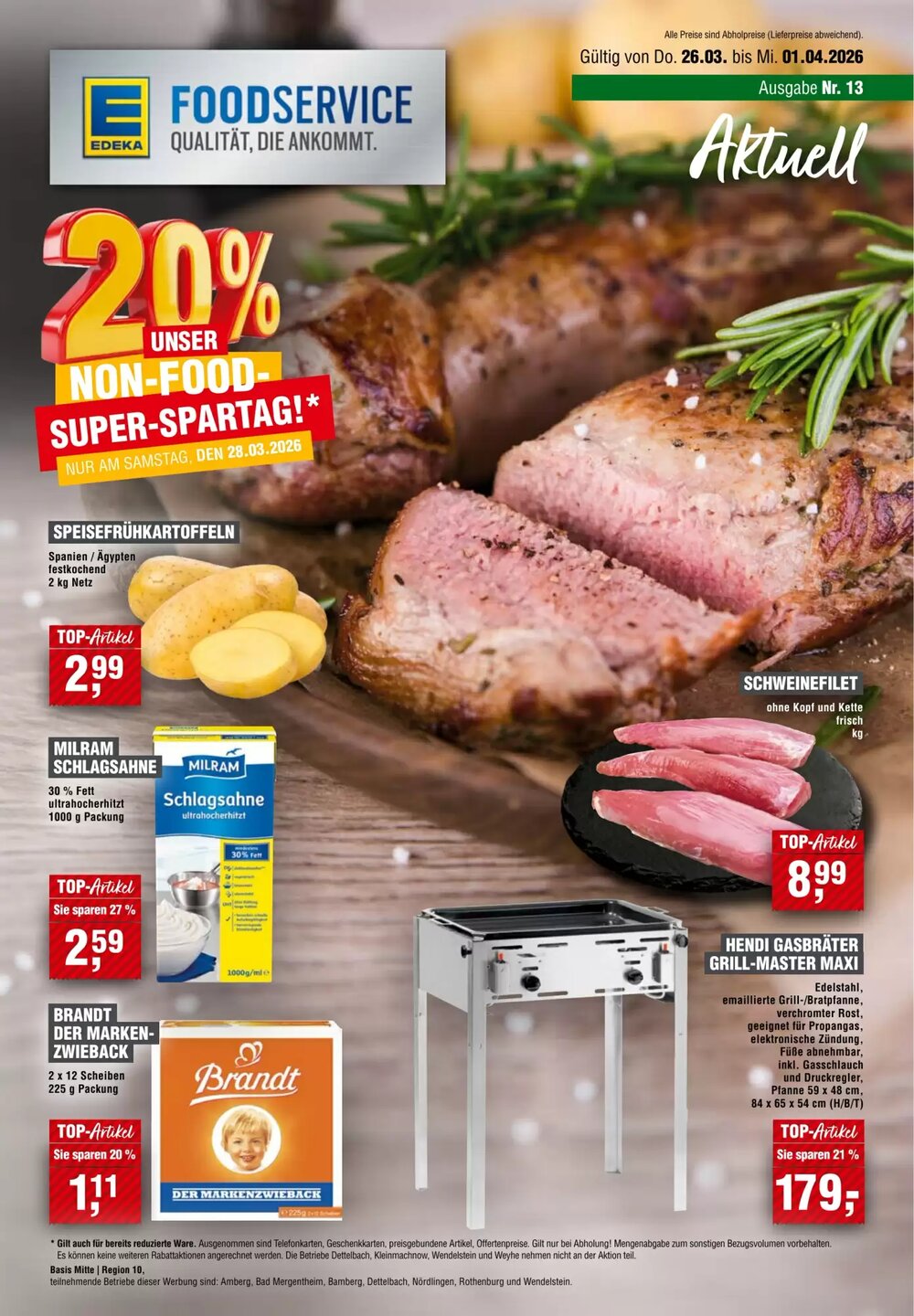 EDEKA Foodservice Prospekt (ab 26.03.2026) zum Blättern - Seite 1