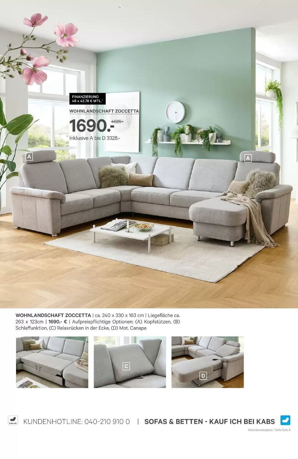 Kabs Polsterwelt Prospekt (ab 26.03.2026) zum Blättern - Seite 44