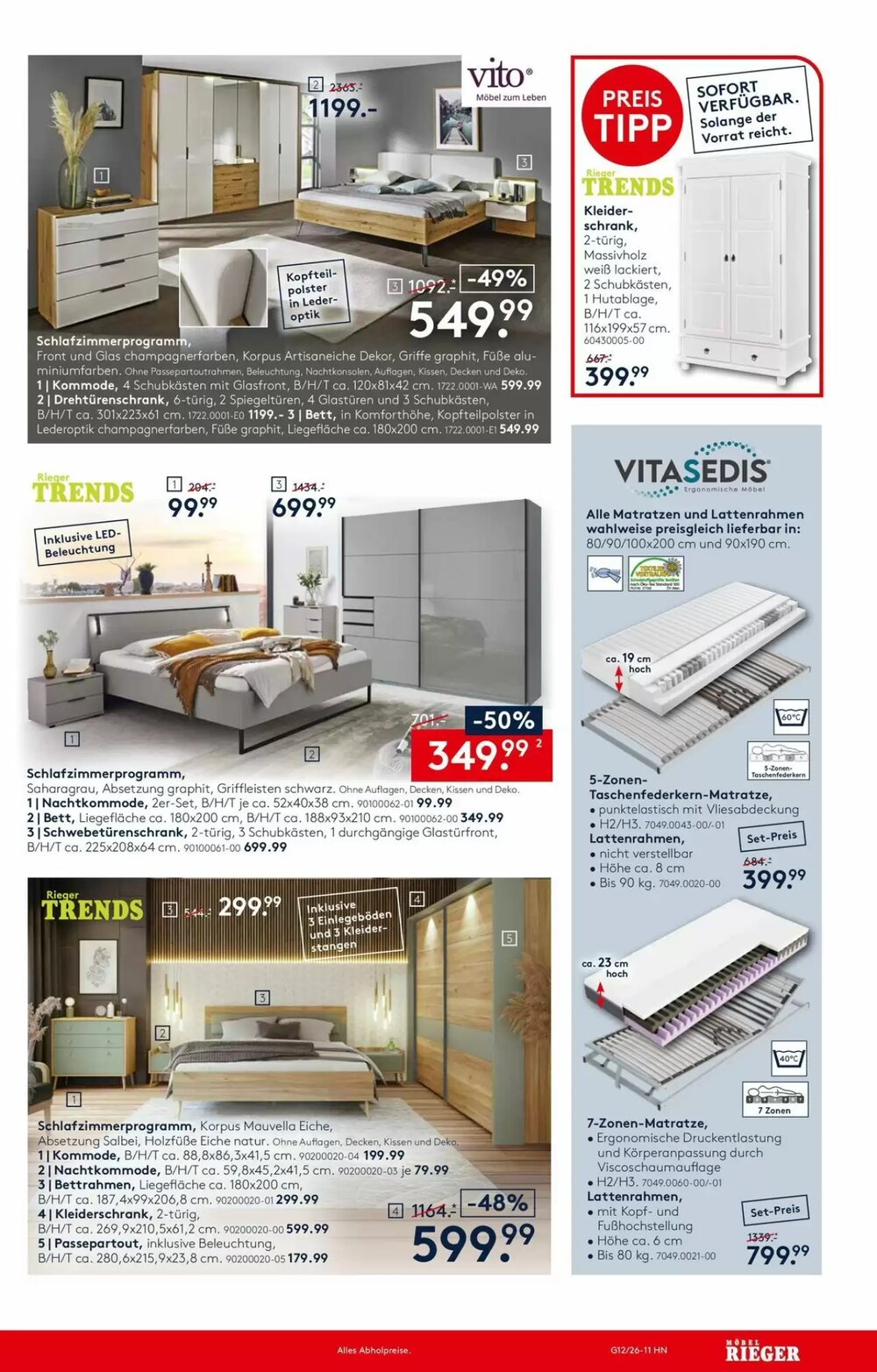 Möbel Rieger Prospekt (ab 26.03.2026) zum Blättern - Seite 12