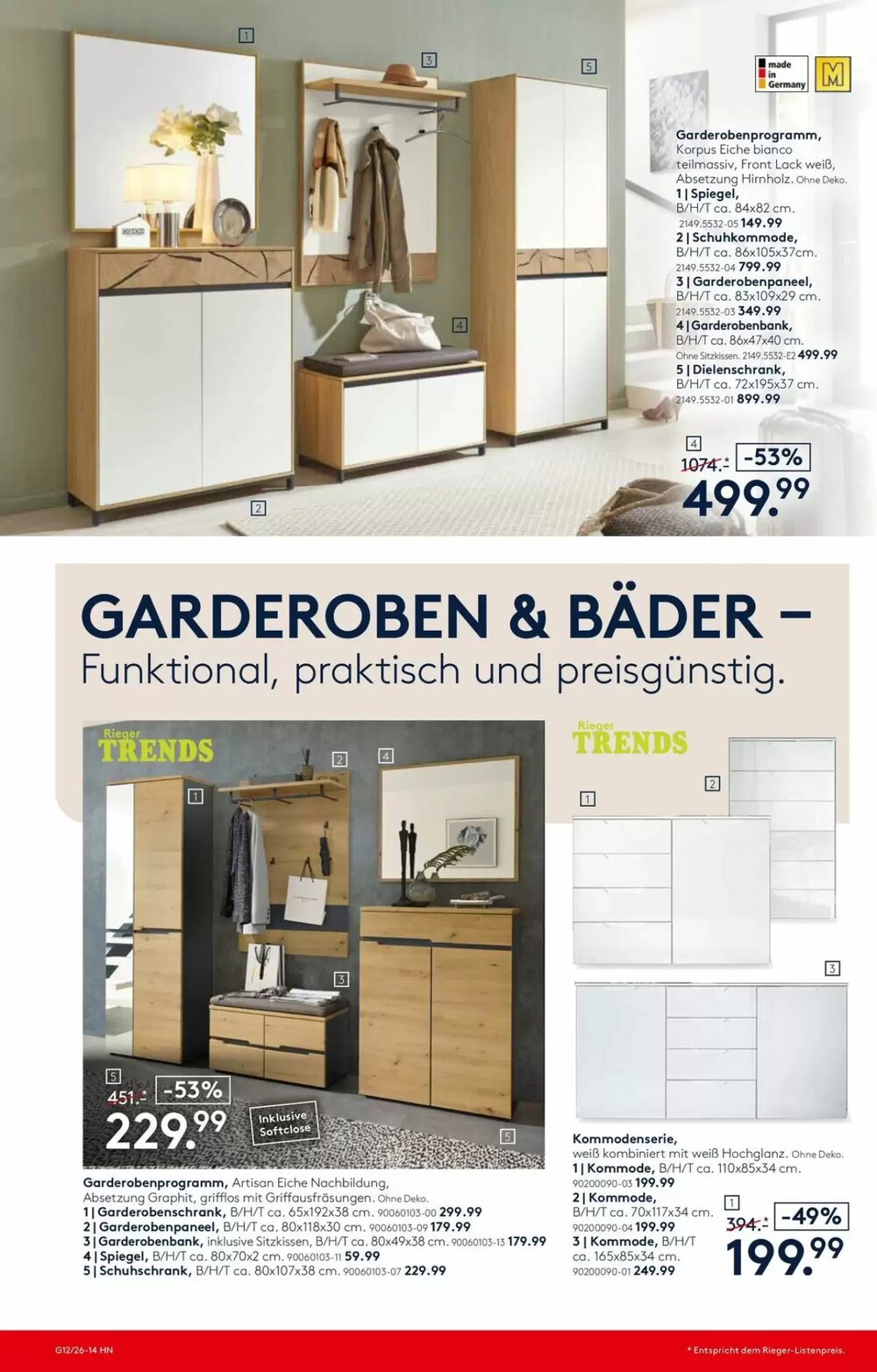 Möbel Rieger Prospekt (ab 26.03.2026) zum Blättern - Seite 15