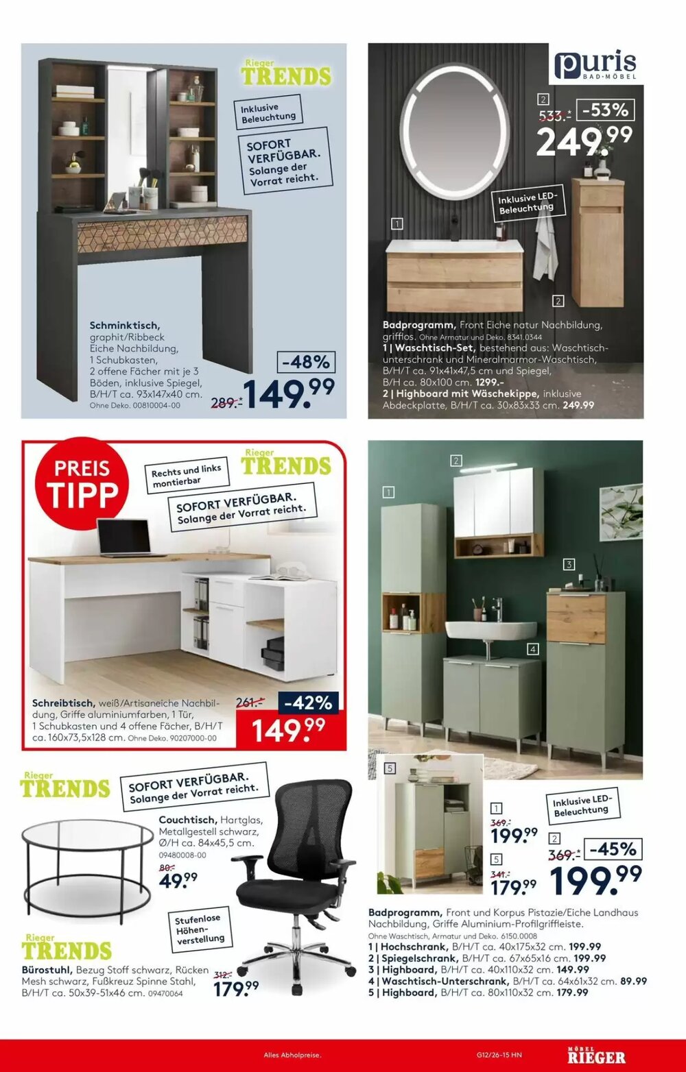 Möbel Rieger Prospekt (ab 26.03.2026) zum Blättern - Seite 16