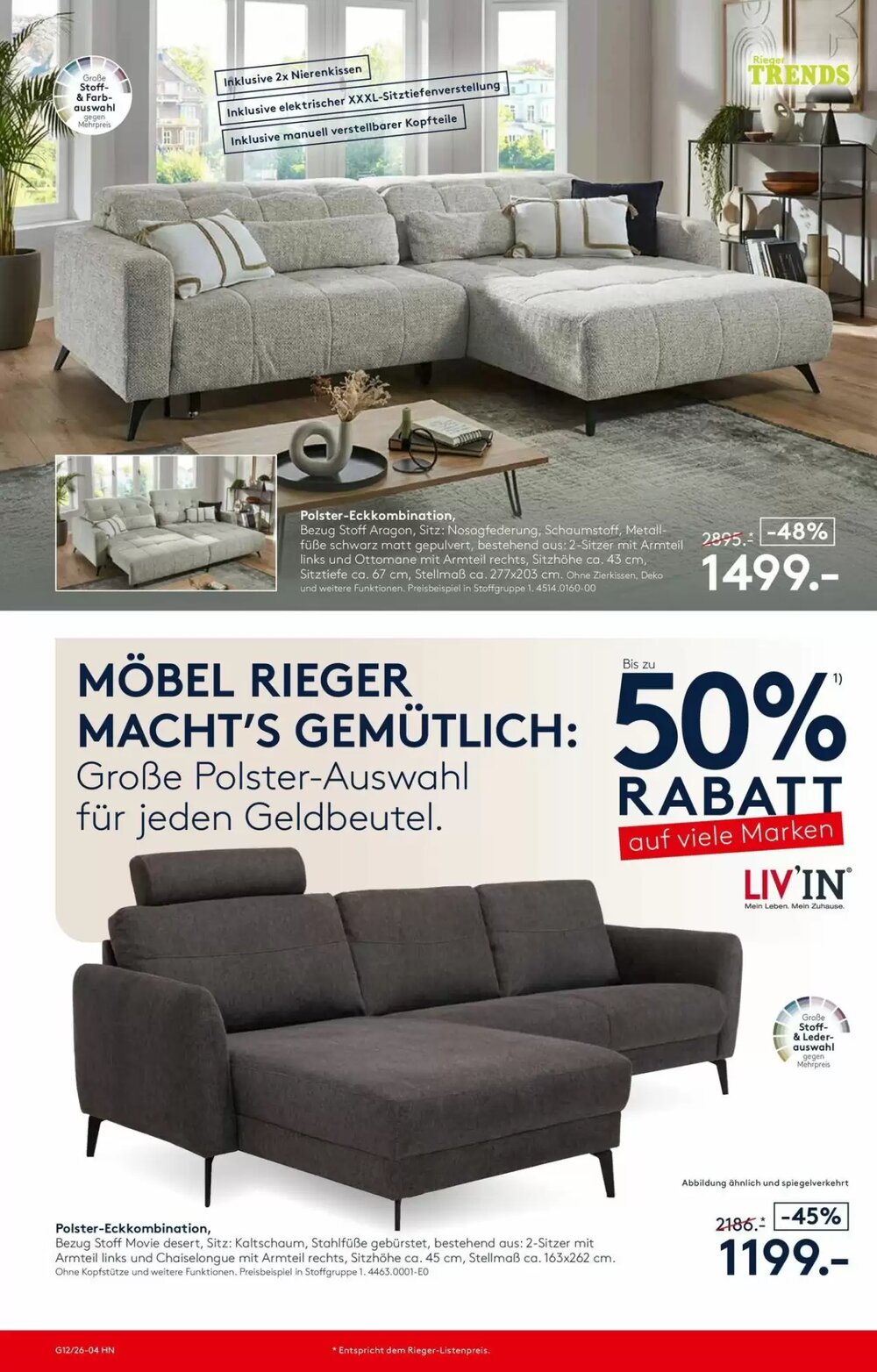 Möbel Rieger Prospekt (ab 26.03.2026) zum Blättern - Seite 5