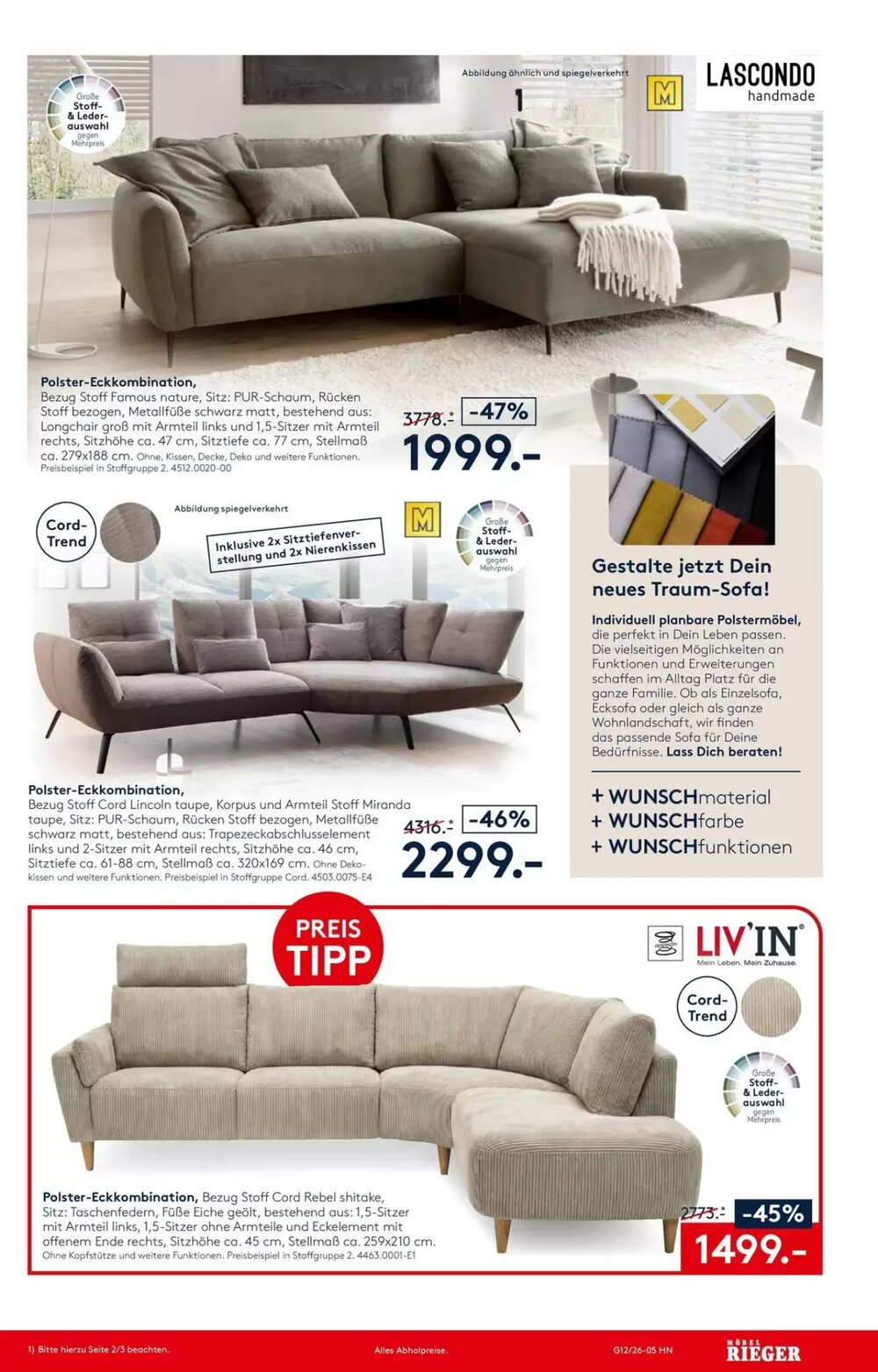Möbel Rieger Prospekt (ab 26.03.2026) zum Blättern - Seite 6
