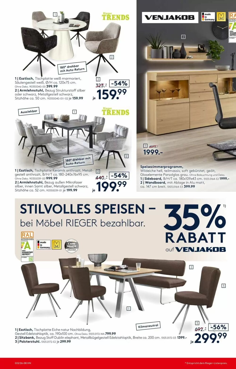 Möbel Rieger Prospekt (ab 26.03.2026) zum Blättern - Seite 9