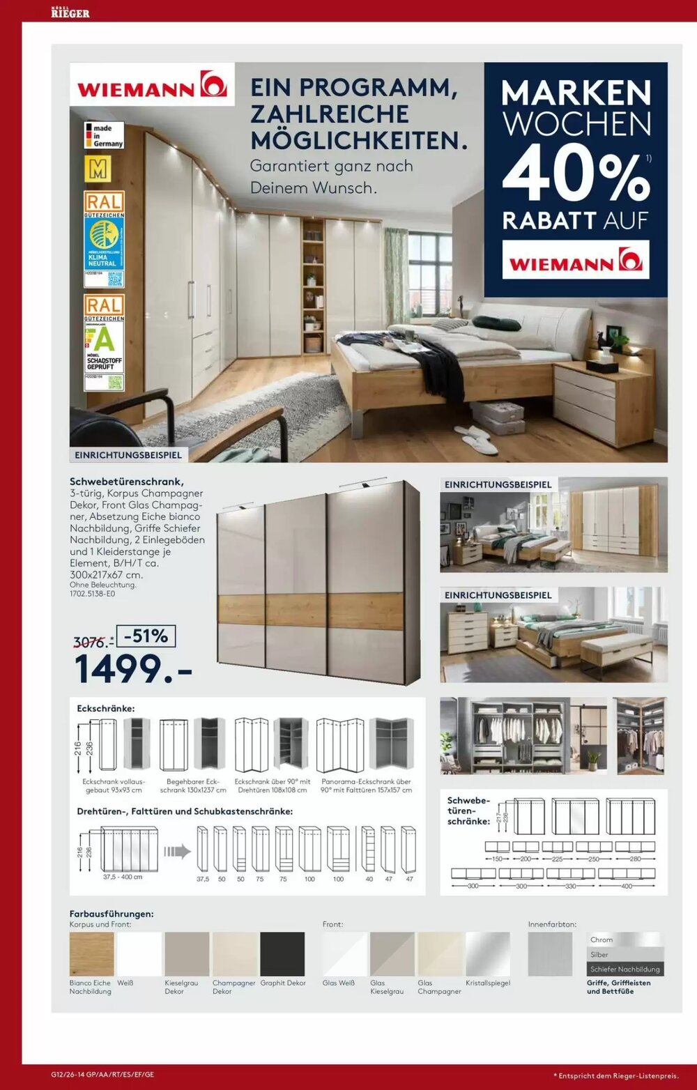 Möbel Rieger Prospekt (ab 26.03.2026) zum Blättern - Seite 14