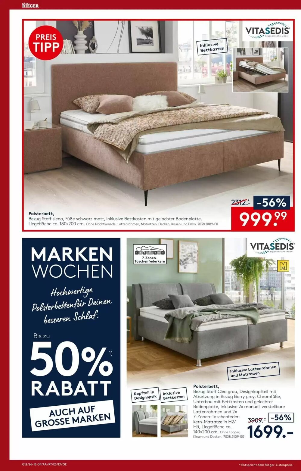 Möbel Rieger Prospekt (ab 26.03.2026) zum Blättern - Seite 18