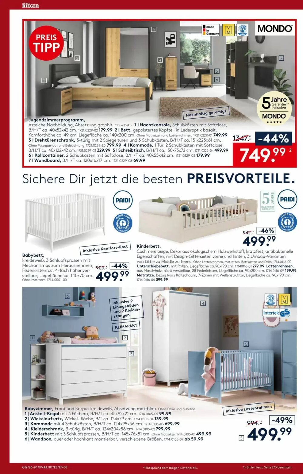 Möbel Rieger Prospekt (ab 26.03.2026) zum Blättern - Seite 20