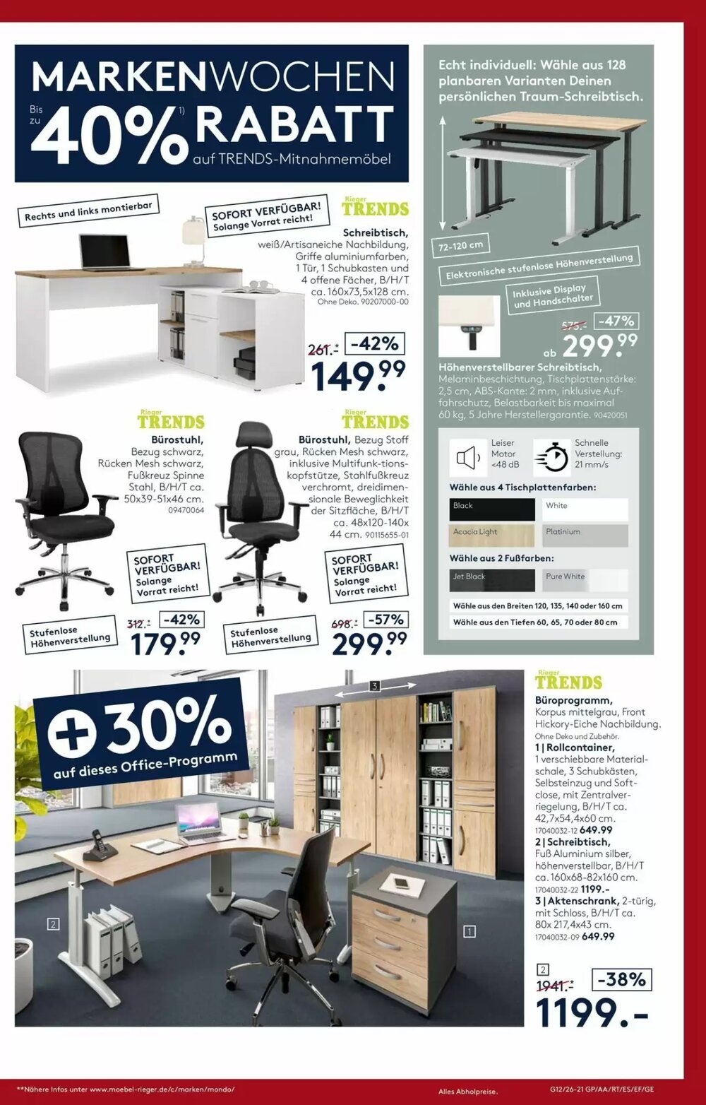 Möbel Rieger Prospekt (ab 26.03.2026) zum Blättern - Seite 21