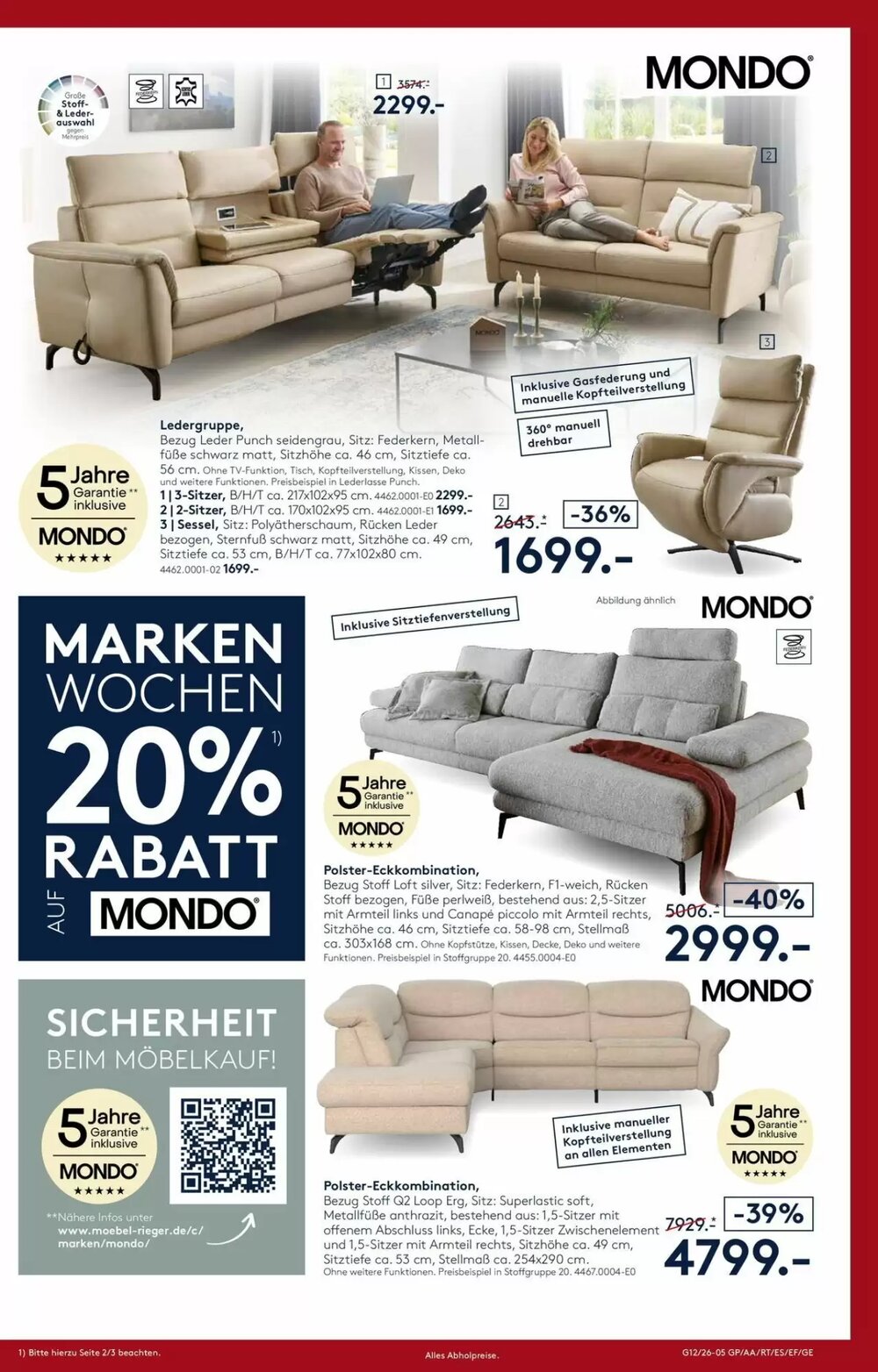 Möbel Rieger Prospekt (ab 26.03.2026) zum Blättern - Seite 5