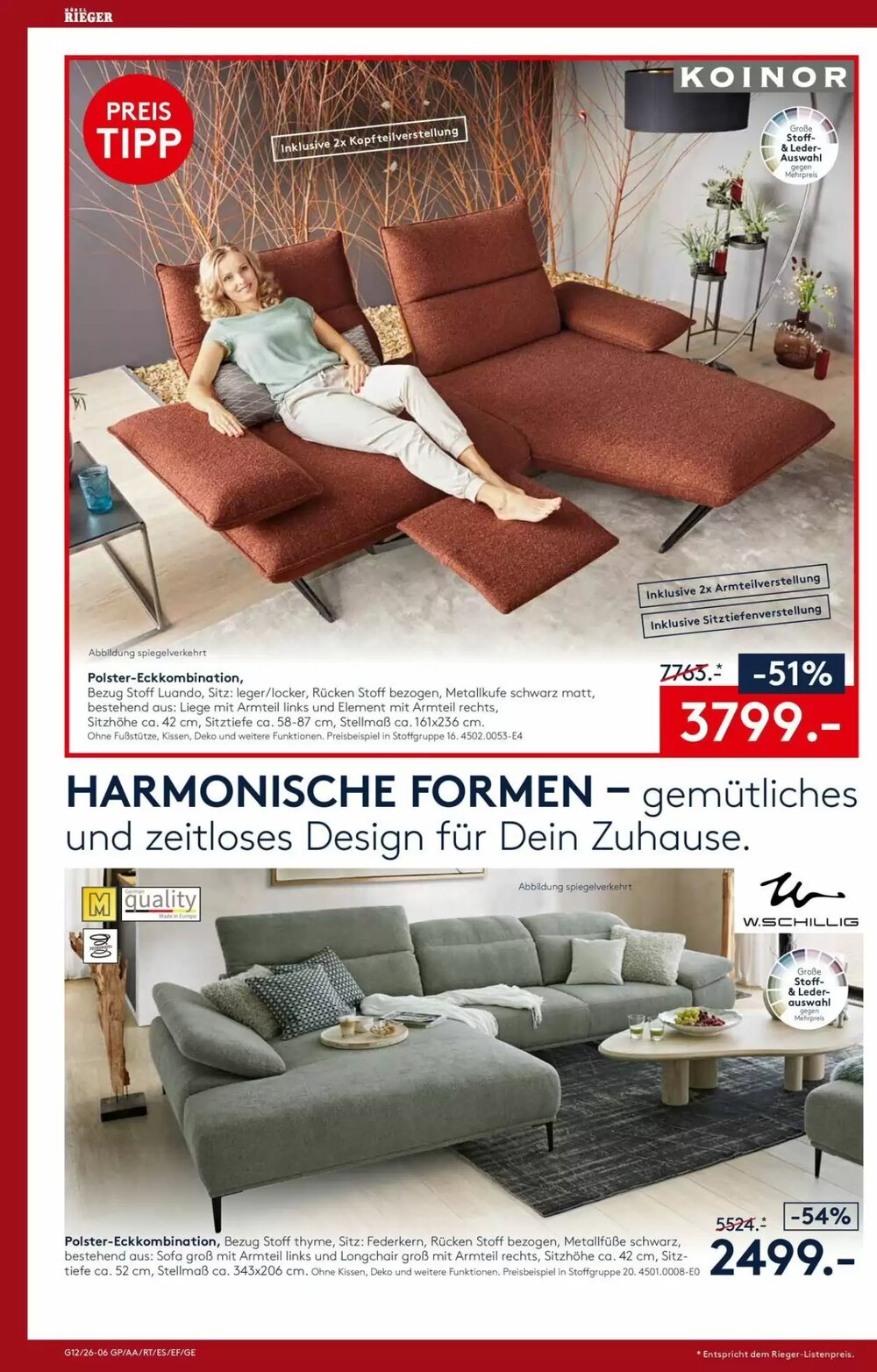 Möbel Rieger Prospekt (ab 26.03.2026) zum Blättern - Seite 6