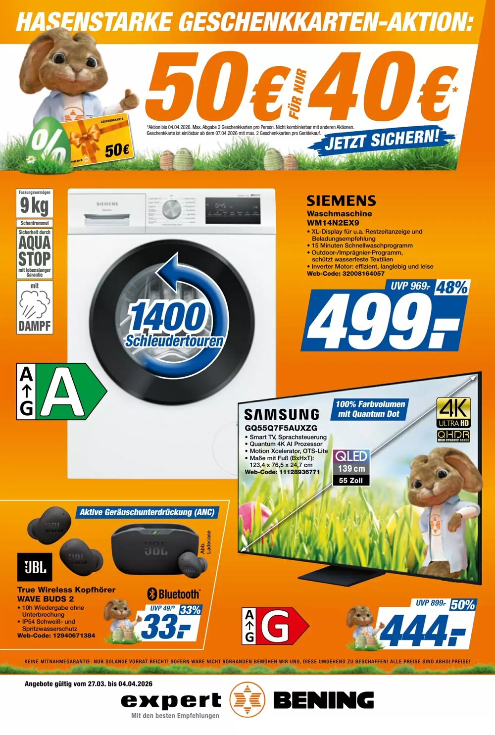 Expert Bening Prospekt (ab 27.03.2026) zum Blättern - Seite 1