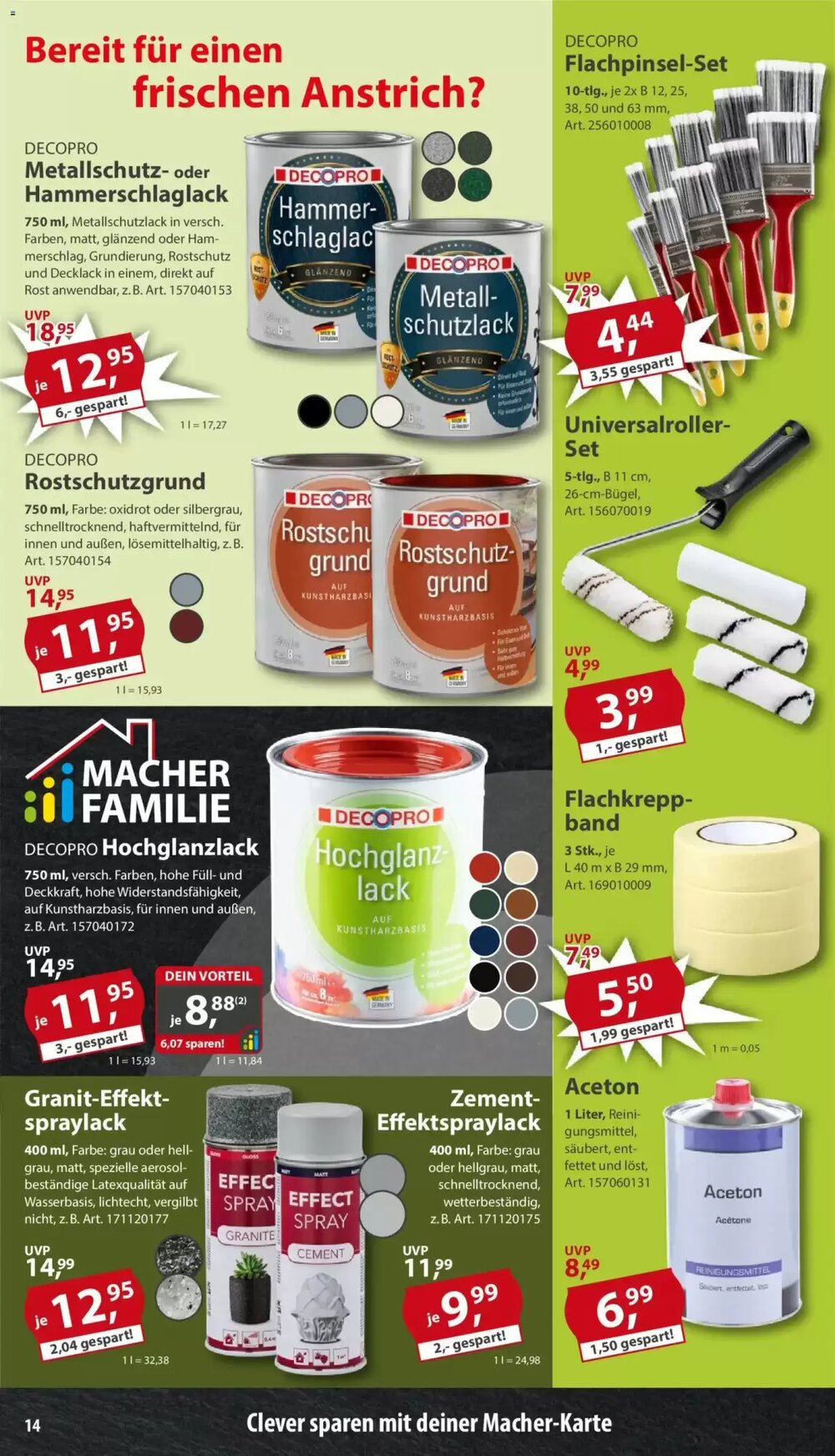 Sonderpreis Baumarkt Prospekt (ab 28.03.2026) zum Blättern - Seite 14