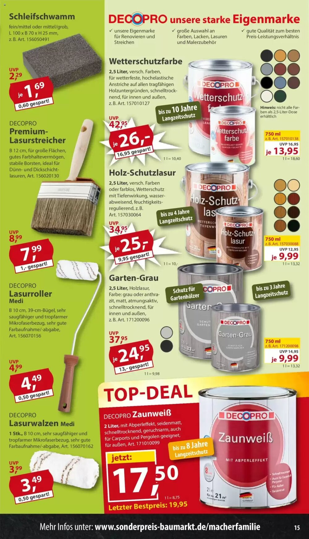 Sonderpreis Baumarkt Prospekt (ab 28.03.2026) zum Blättern - Seite 15