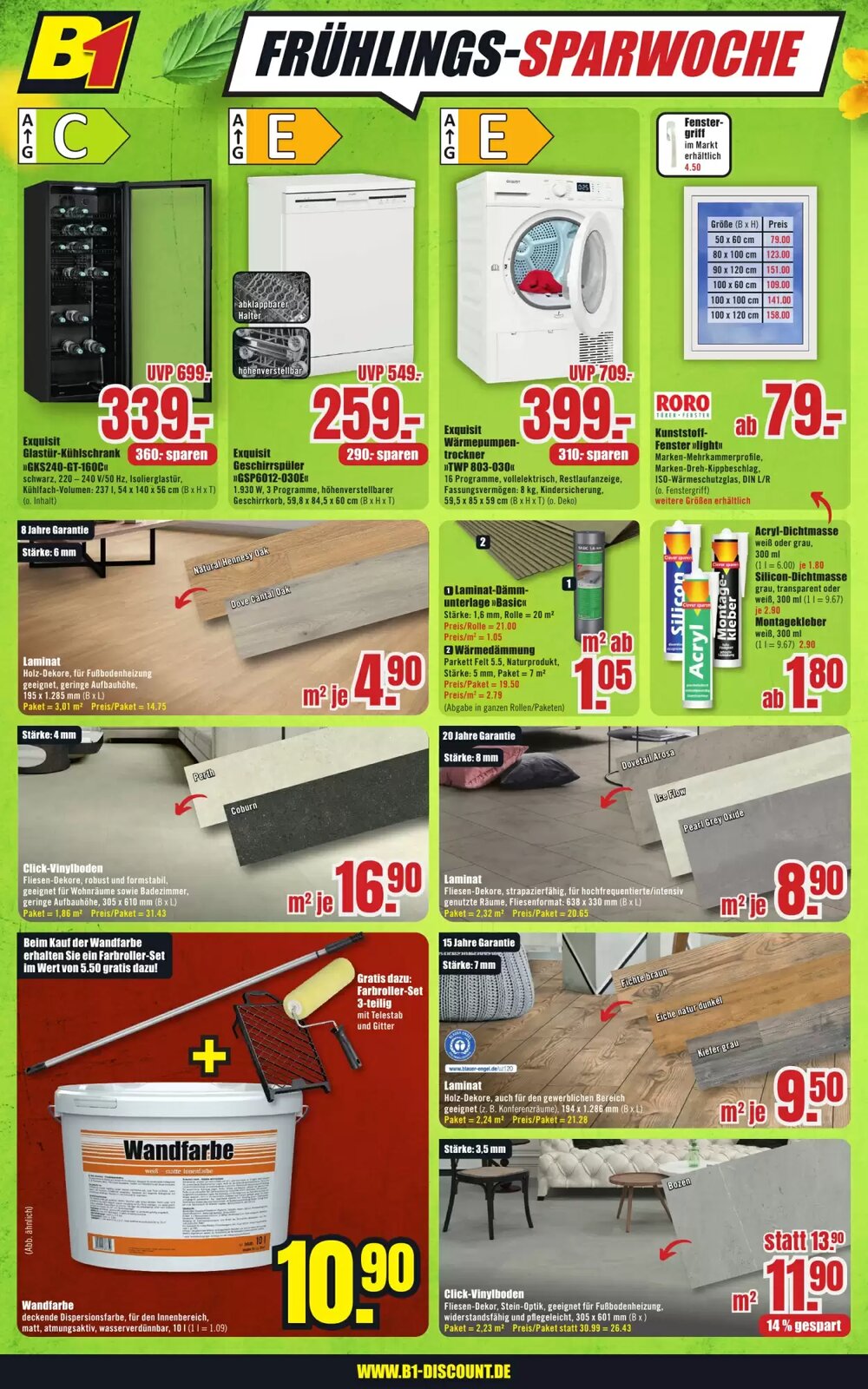 B1 Discount Baumarkt Prospekt (ab 28.03.2026) zum Blättern - Seite 8