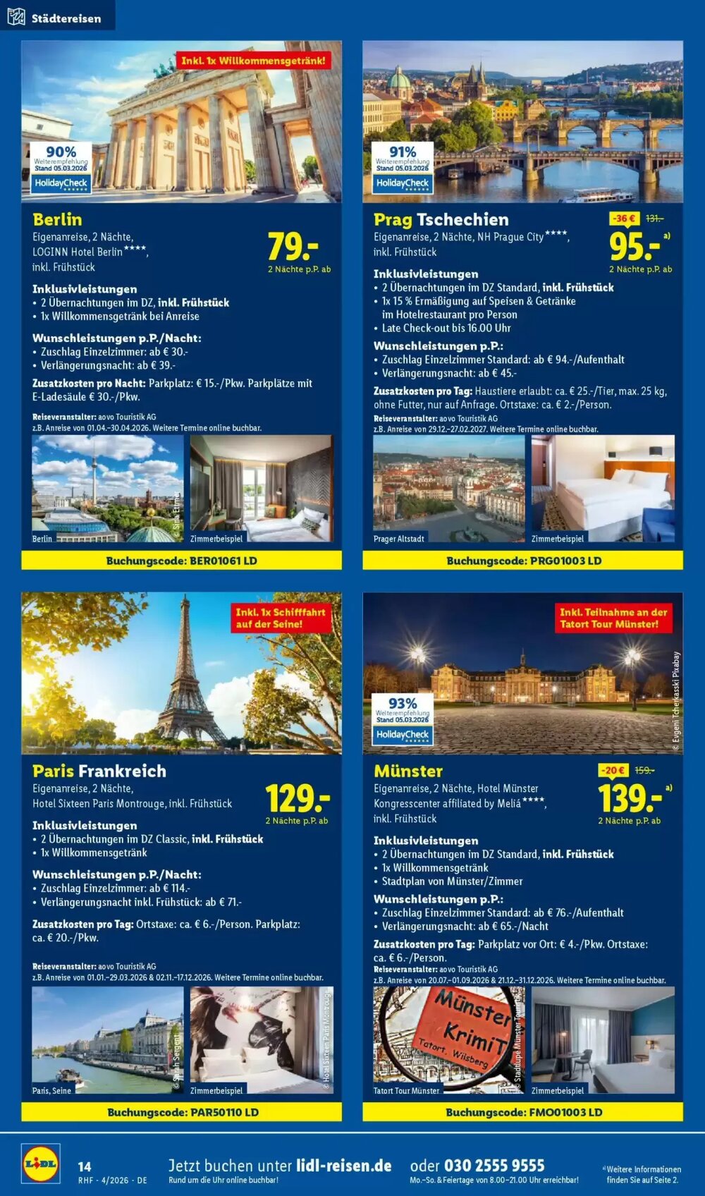 Lidl Reisen Prospekt (ab 28.03.2026) zum Blättern - Seite 14