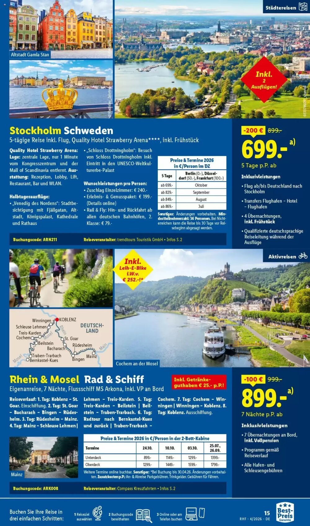 Lidl Reisen Prospekt (ab 28.03.2026) zum Blättern - Seite 15