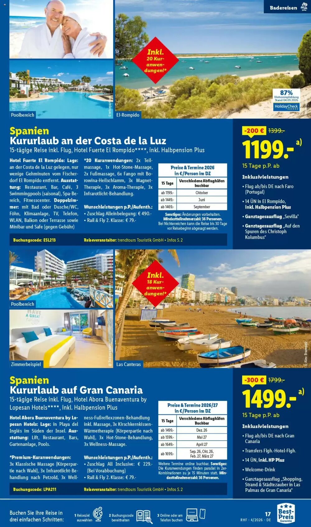 Lidl Reisen Prospekt (ab 28.03.2026) zum Blättern - Seite 17