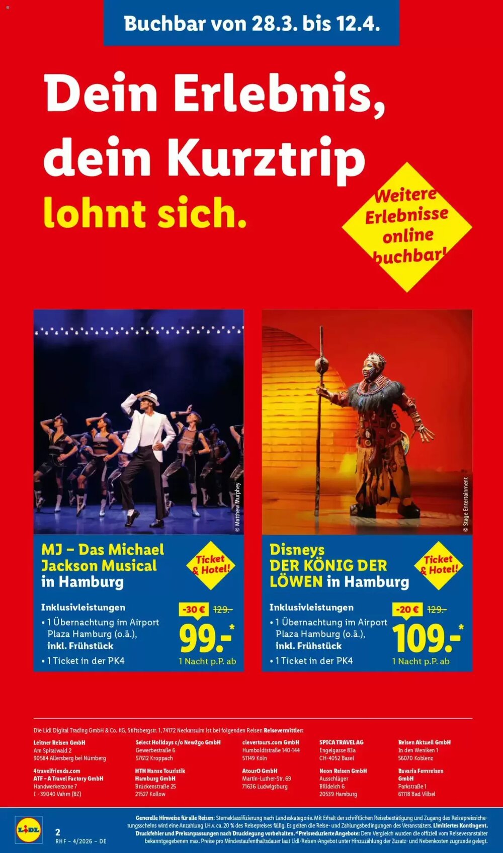Lidl Reisen Prospekt (ab 28.03.2026) zum Blättern - Seite 2